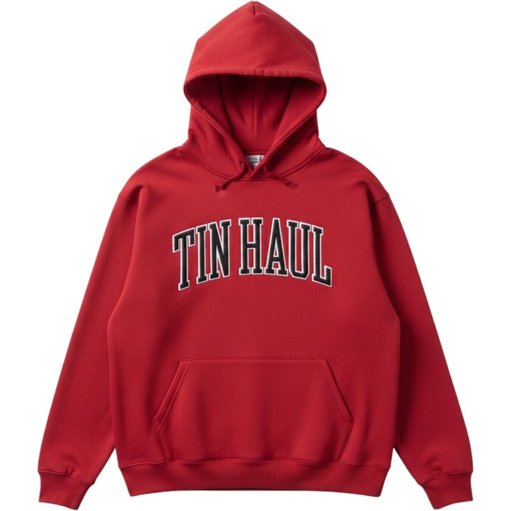 Ouray Tin Haul Hoodie Large Red Chenille Patch Varsity‎ Western Pullover